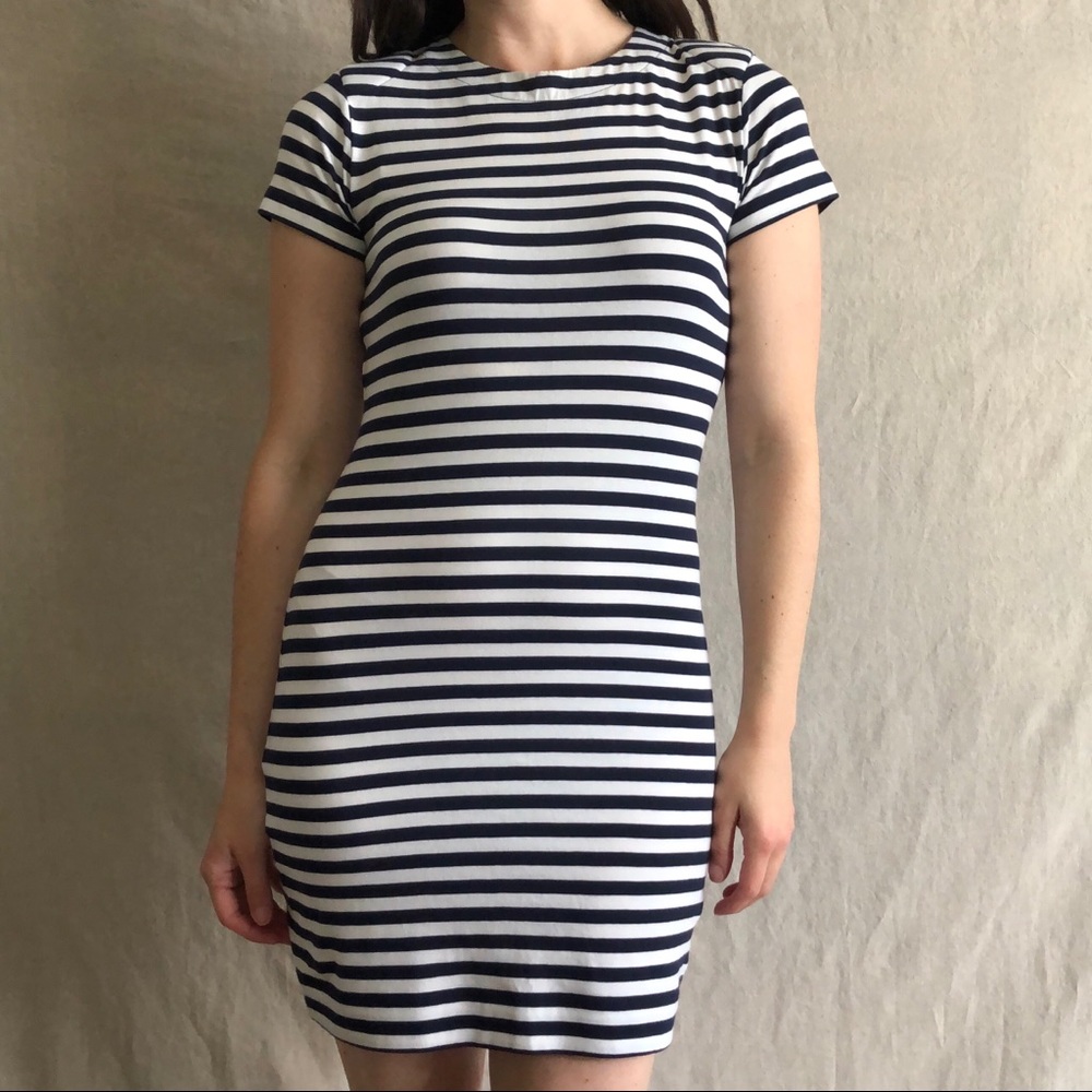 French Connection Striped Bodycon Dress